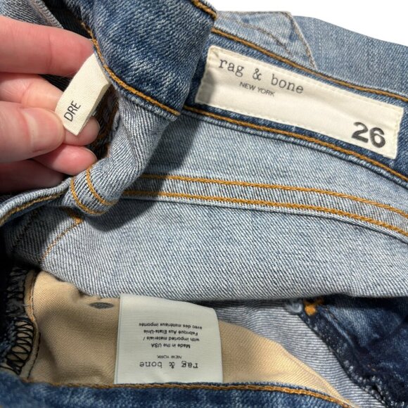 Rag & Bone Dre Distressed Mid Rise Boyfriend Jeans Women's Waist Size 26 - Picture 5 of 7